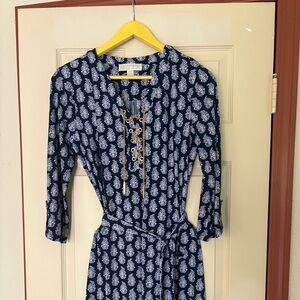 Michael Kors Dark Blue Long Sleeve Dress